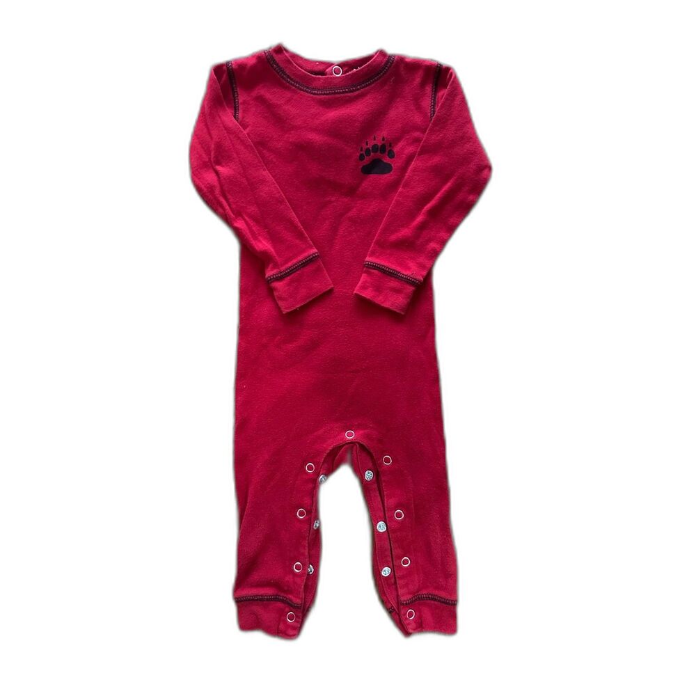 Minnesota "Bear Bottom" Longall Pajamas with Bum Flap - 12 months, VGUC!